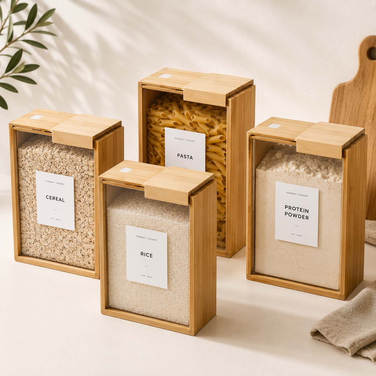 Bamboo Pantry Container